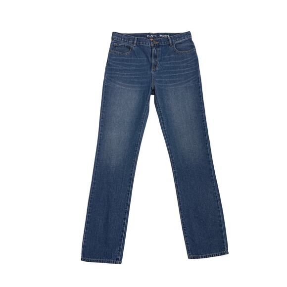 Children's Place Adjustable Waist Denim Blue Skinny Jeans Size Youth Boy's 16 - Picture 1 of 6